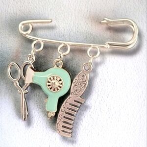 Unique Hairdresser Salon brooch